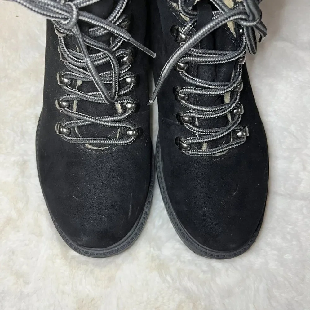 Merona Black Faux Fur Tipped Boots Size‎ 8